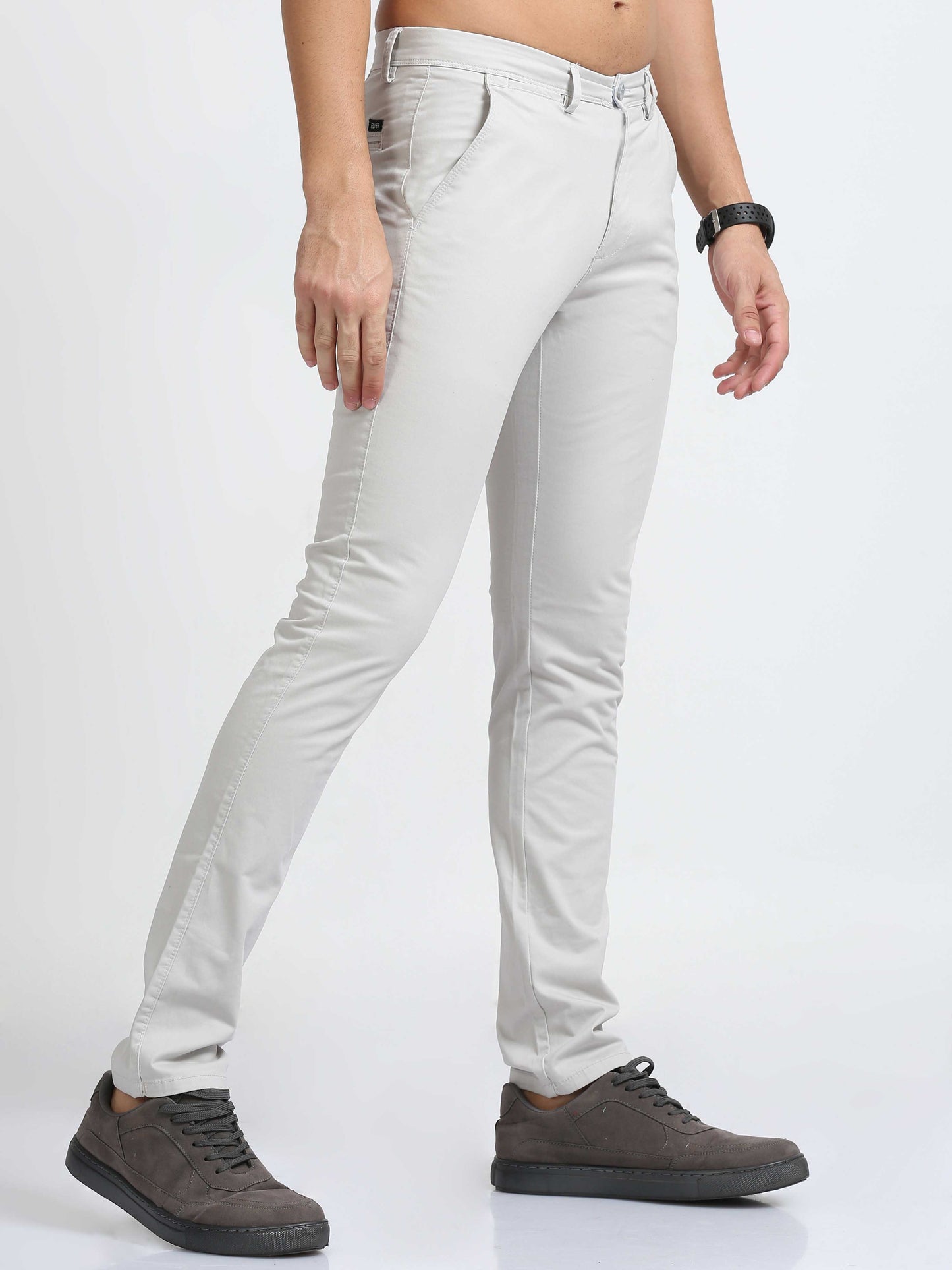 Light Grey Front Coin Pocket Trousers