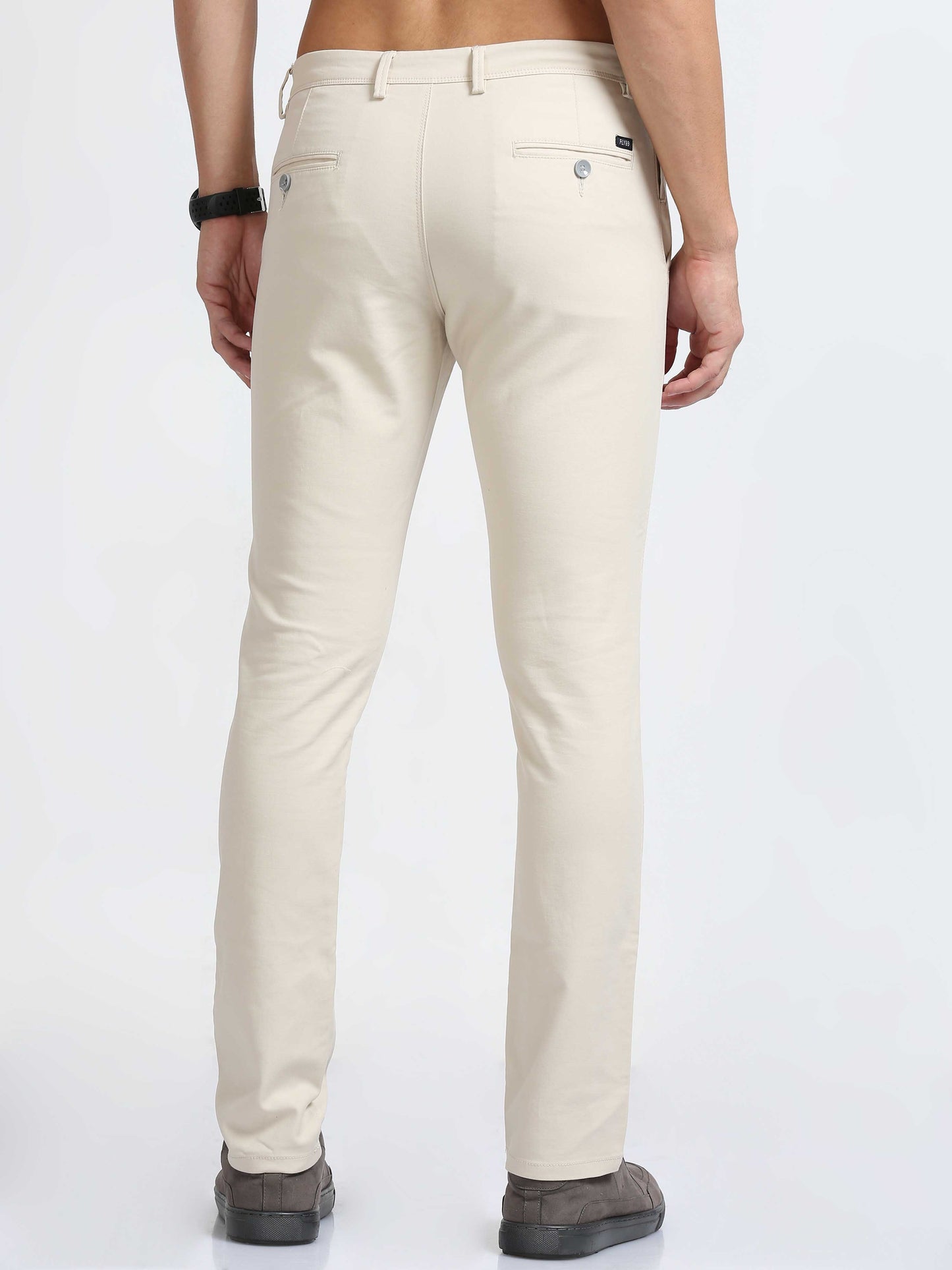 Beige Side Coin Pocket Trouser