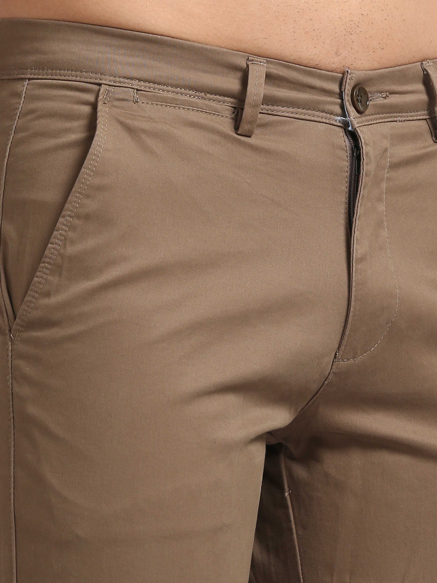 Khaki Front Coin Pocket Trousers