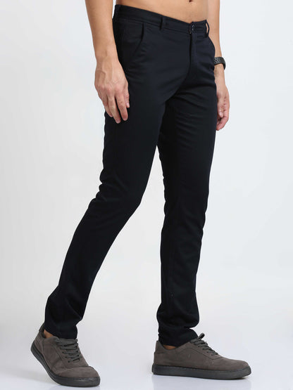 Navy Imported Fabric Trouser