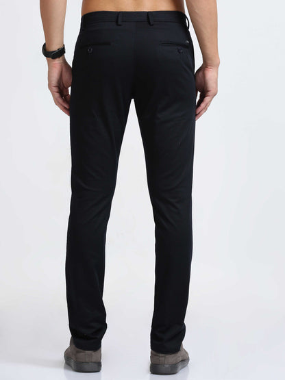 Navy Imported Fabric Trouser