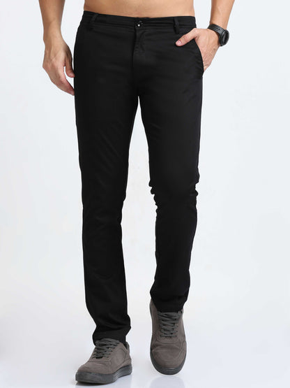 Black Imported Fabric Trouser