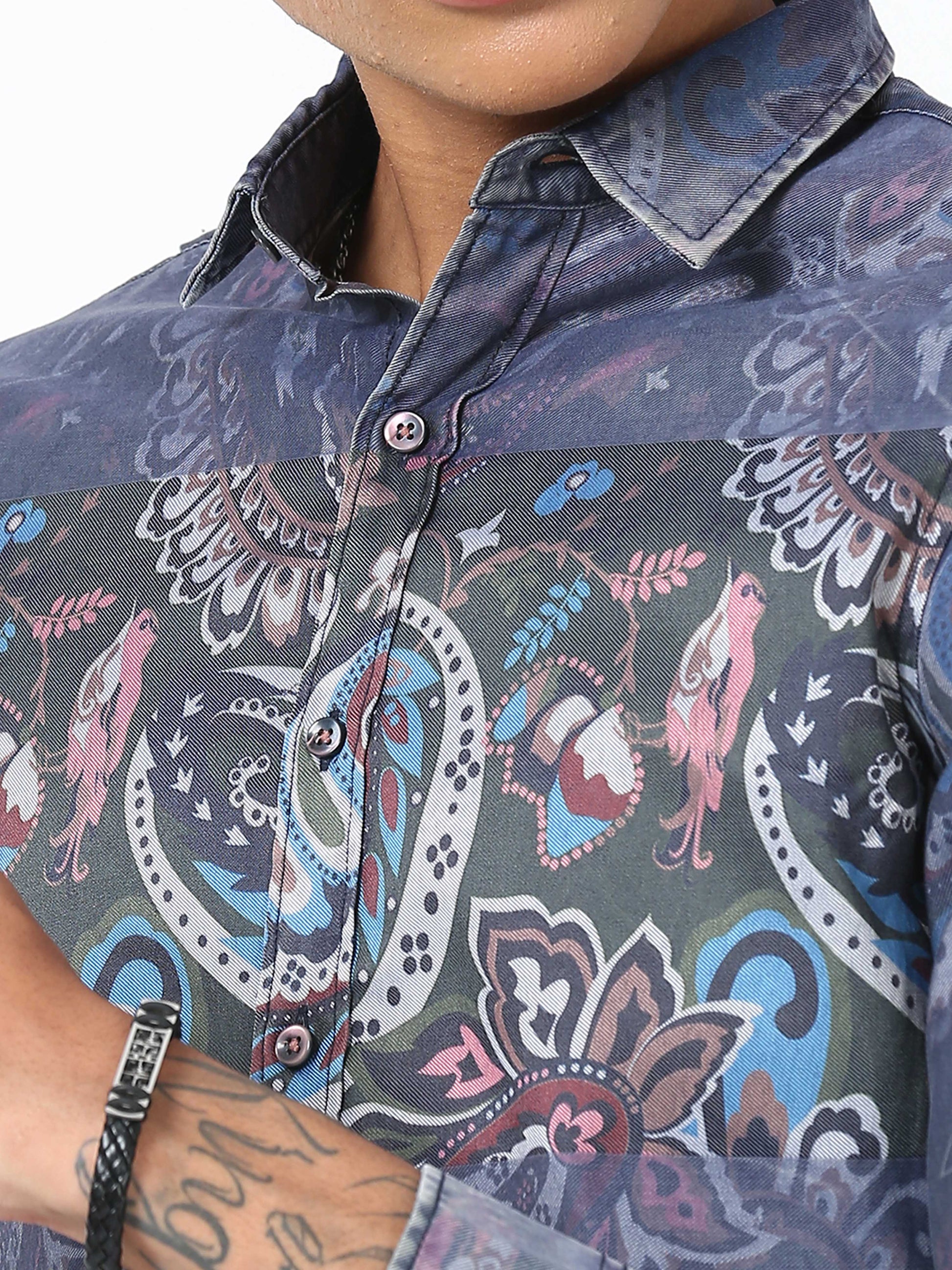 Lynch Floral Printed Shirt for Men 