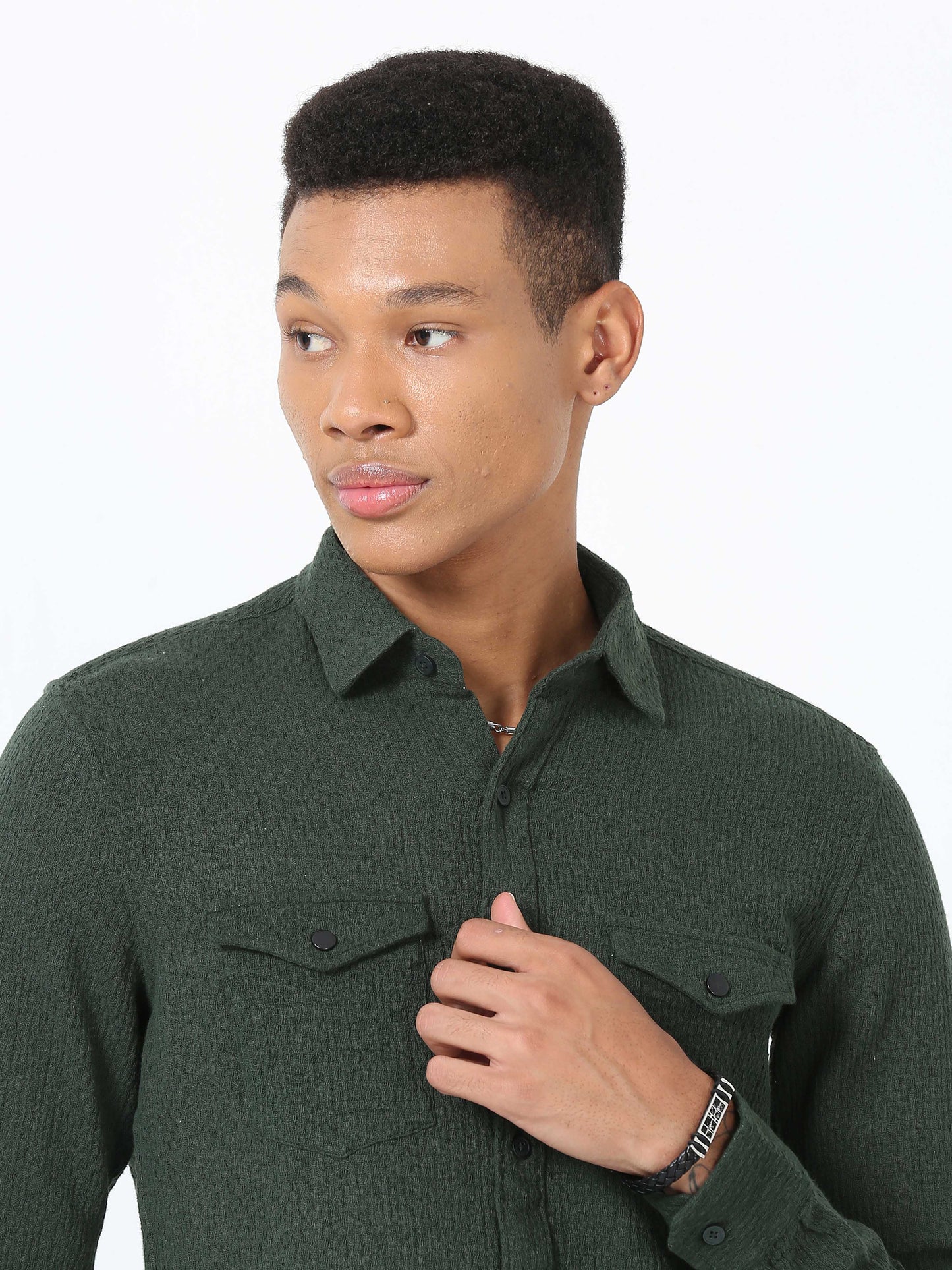 Green Double Pocket Shirt