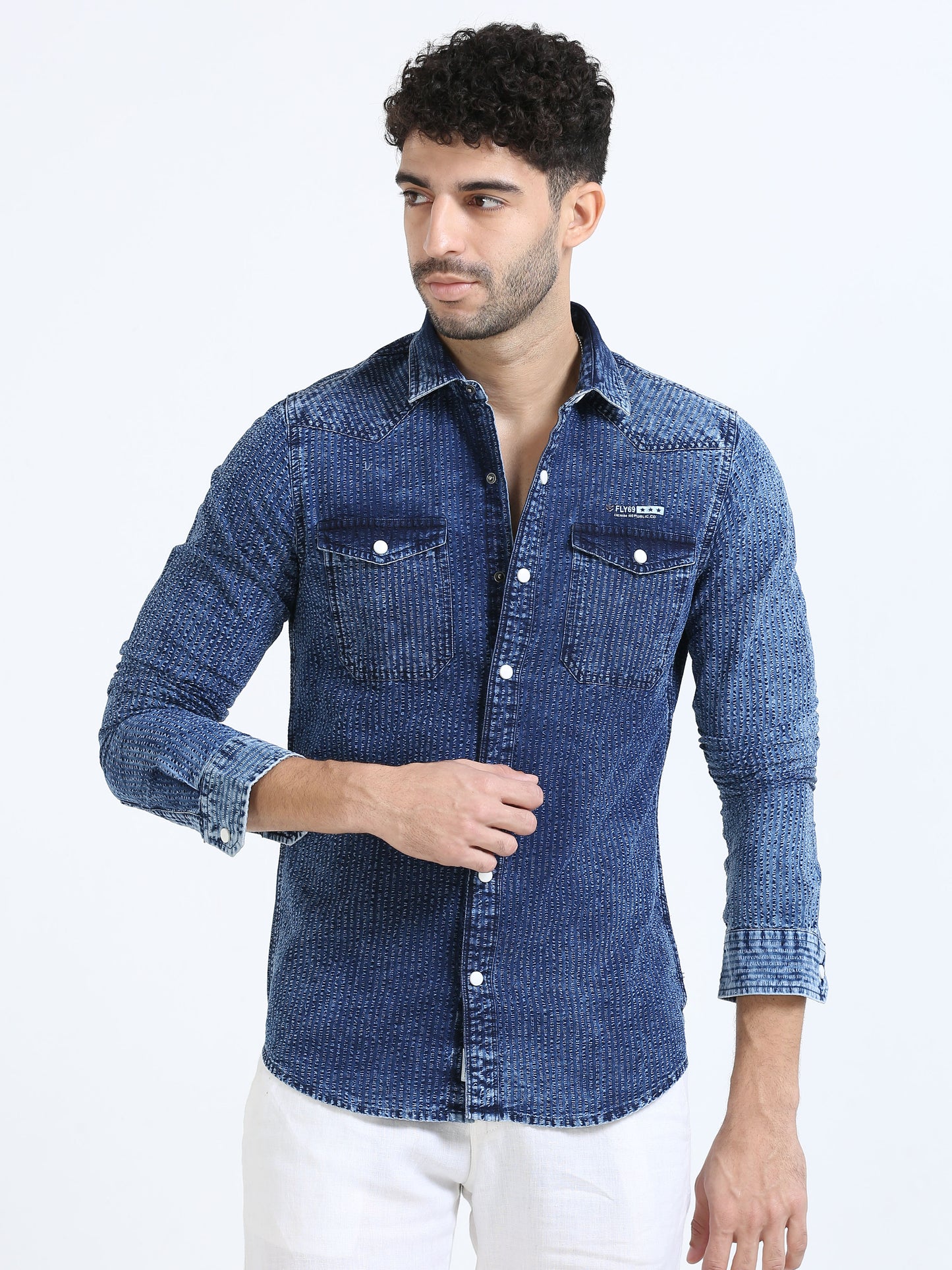 Torea bay double pocket denim shirt for men