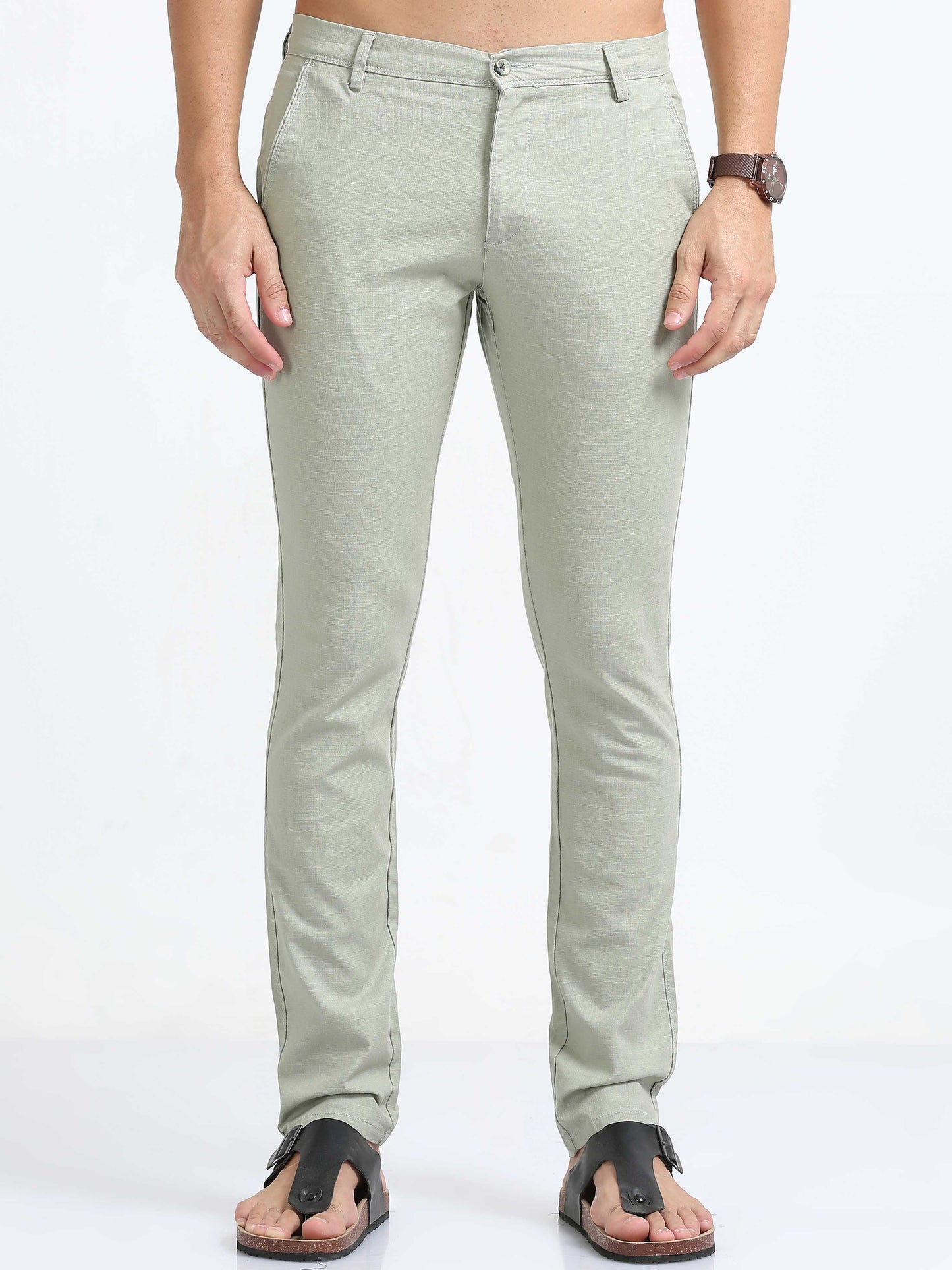 Pistachio Linen Trouser