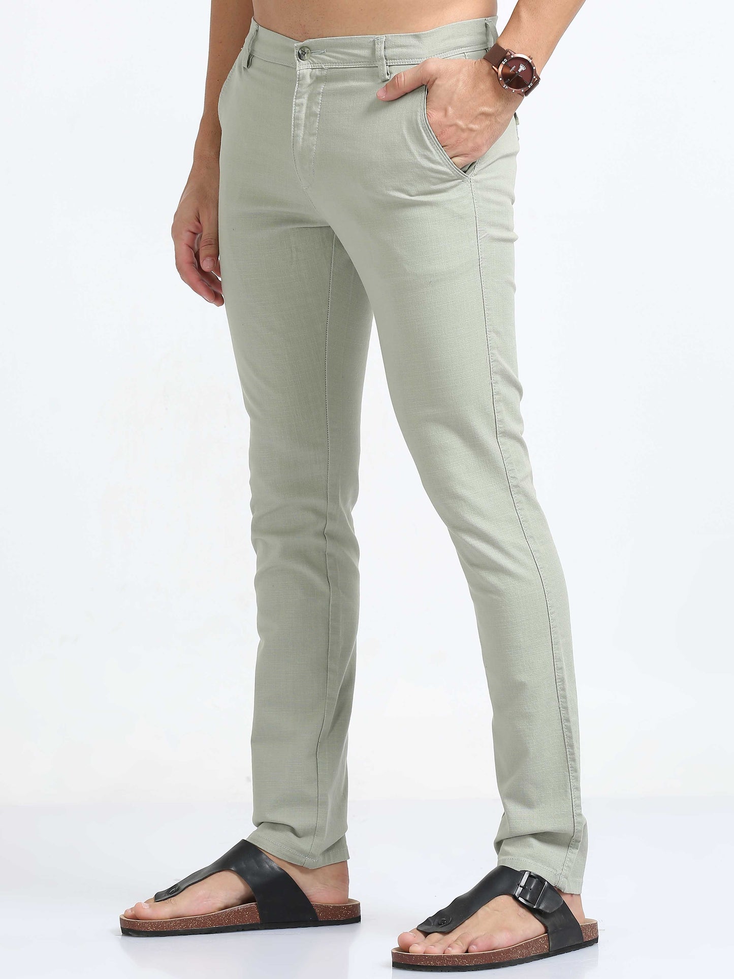 Pistachio Linen Trouser