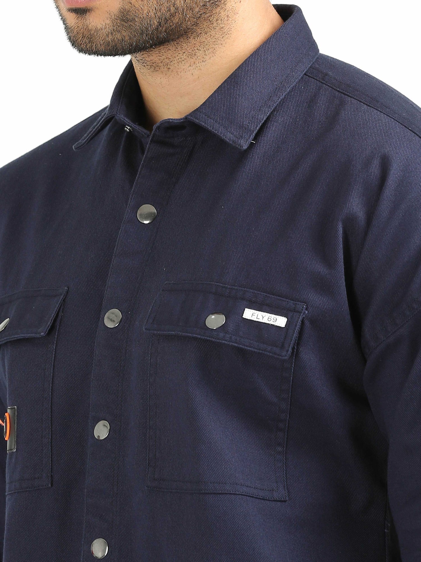 Navy Blue Drop Shoulder Shirt