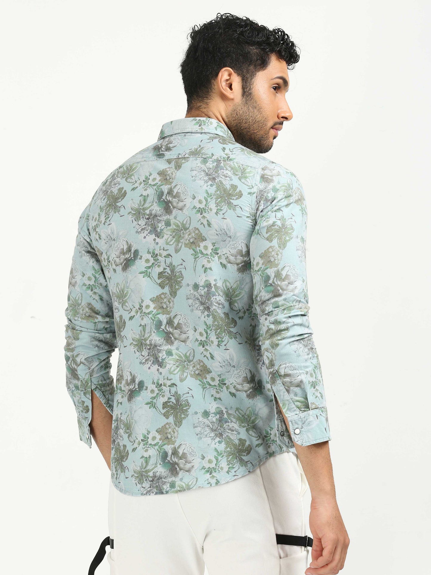 Mint Green Floral Printed Shirt