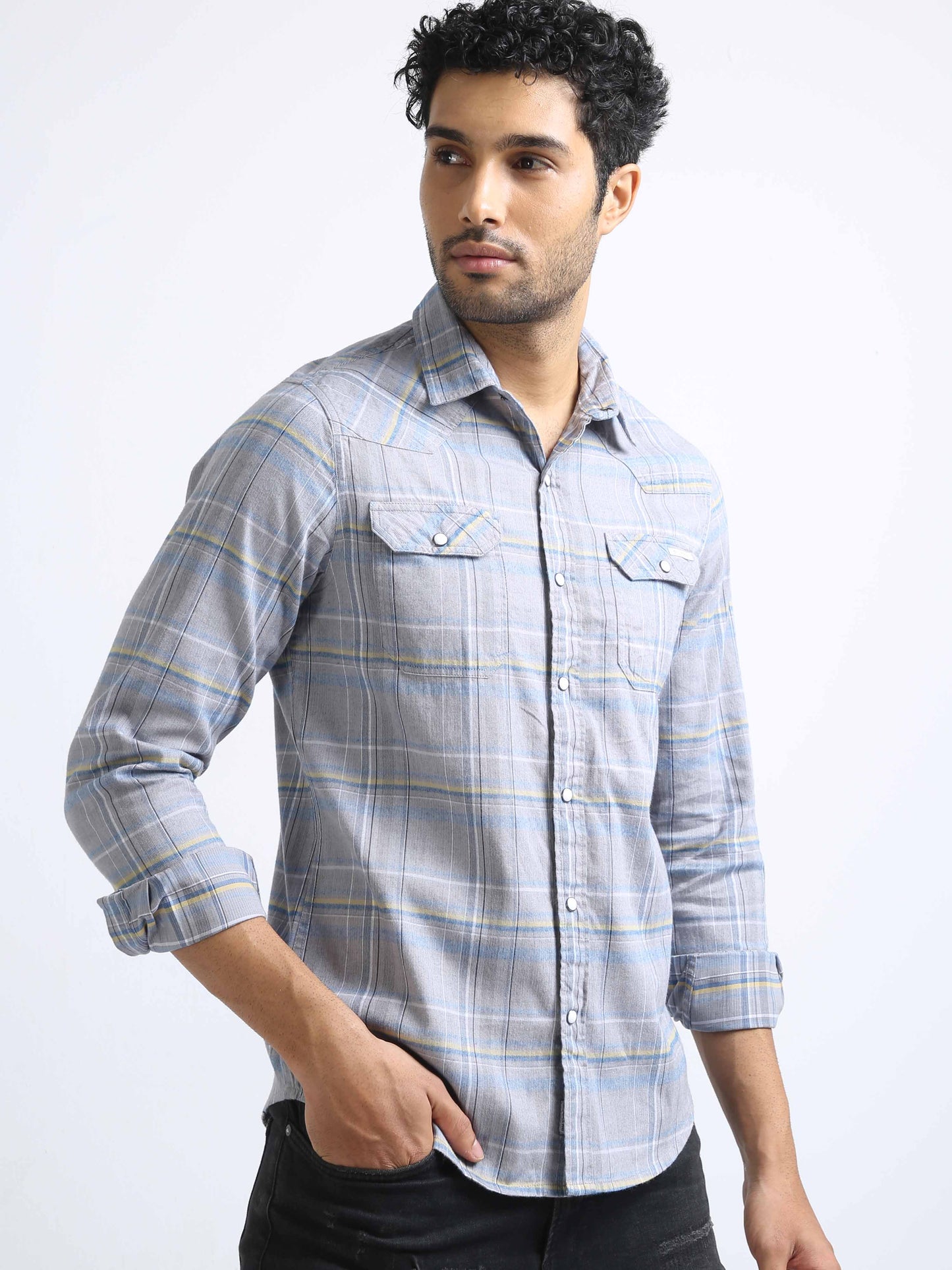 Mountain Mist Double Pocket Checks Shirt