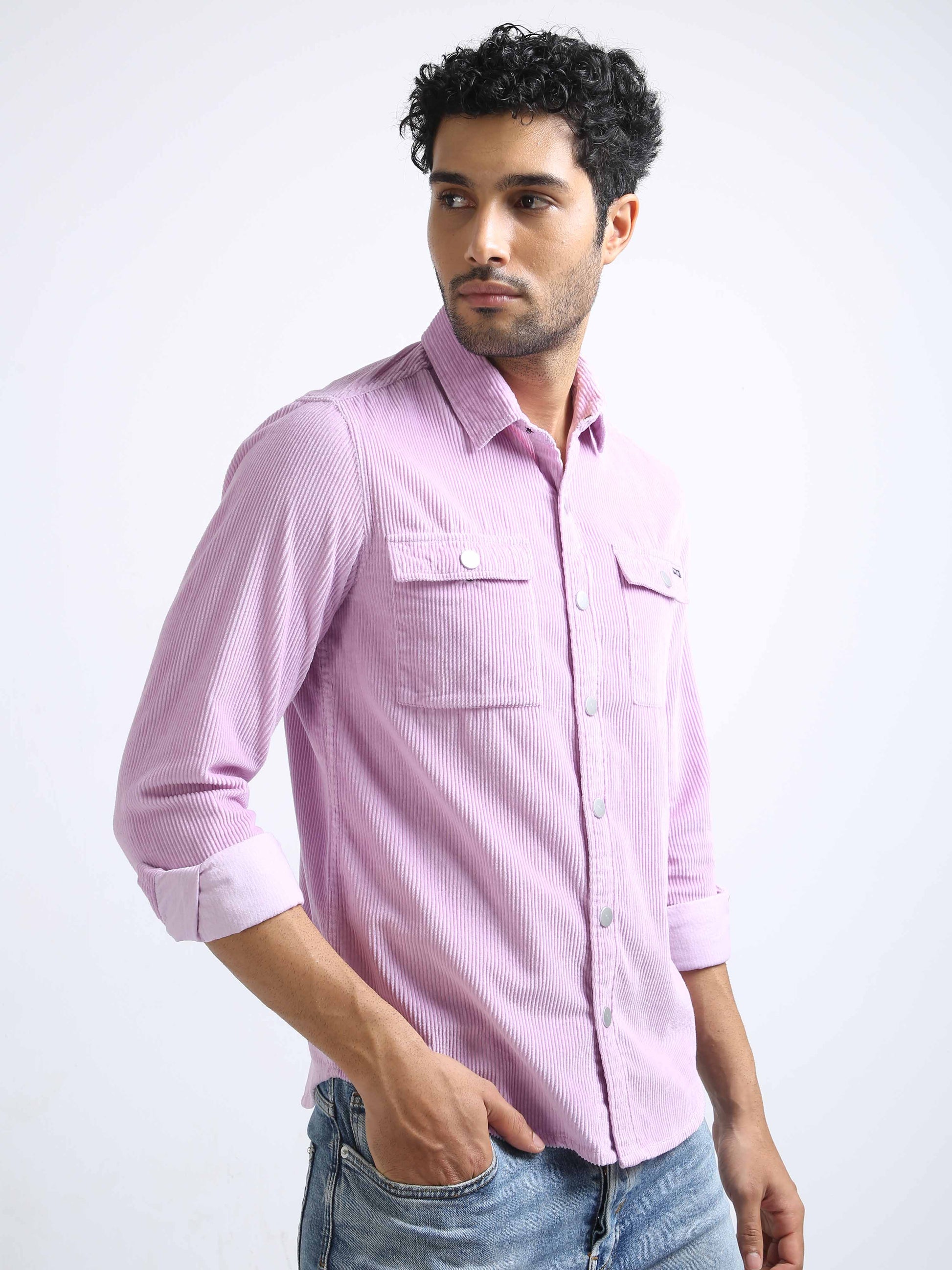 Lilac Corduroy Shirt