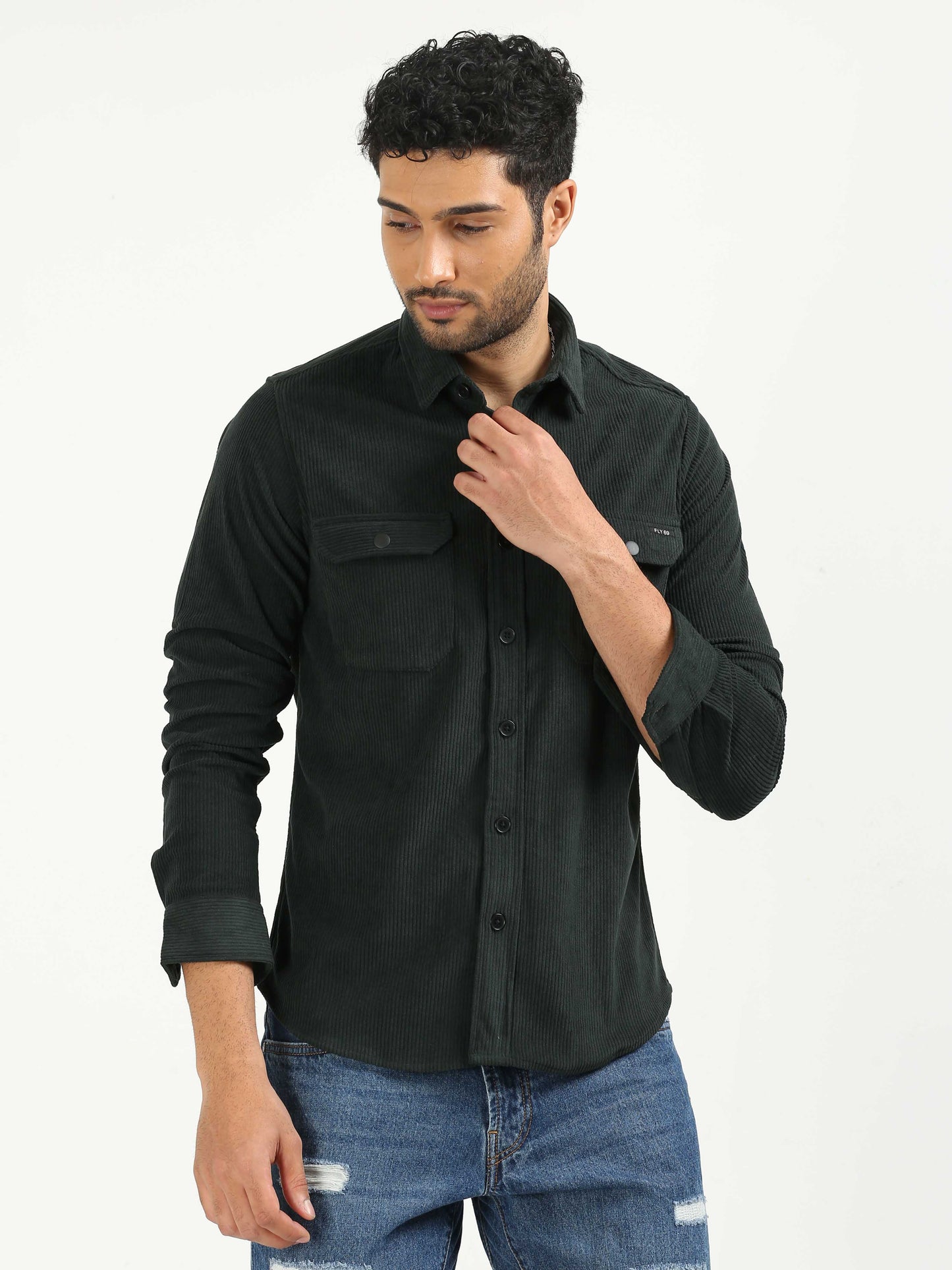 Forest Green Corduroy Shirt