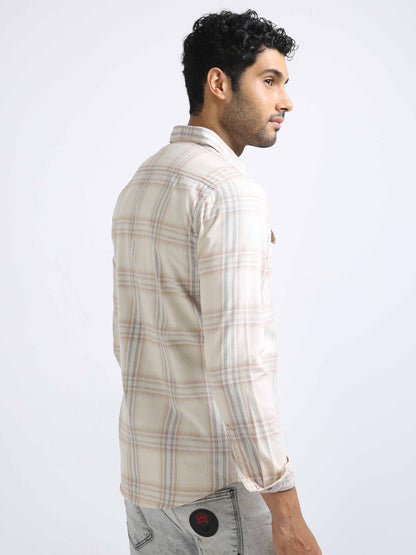 Lvory Double Pocket Checks Shirt