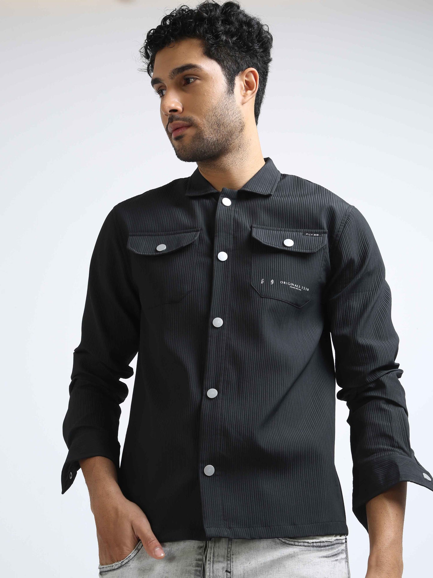 Black Double Pocket Shirt