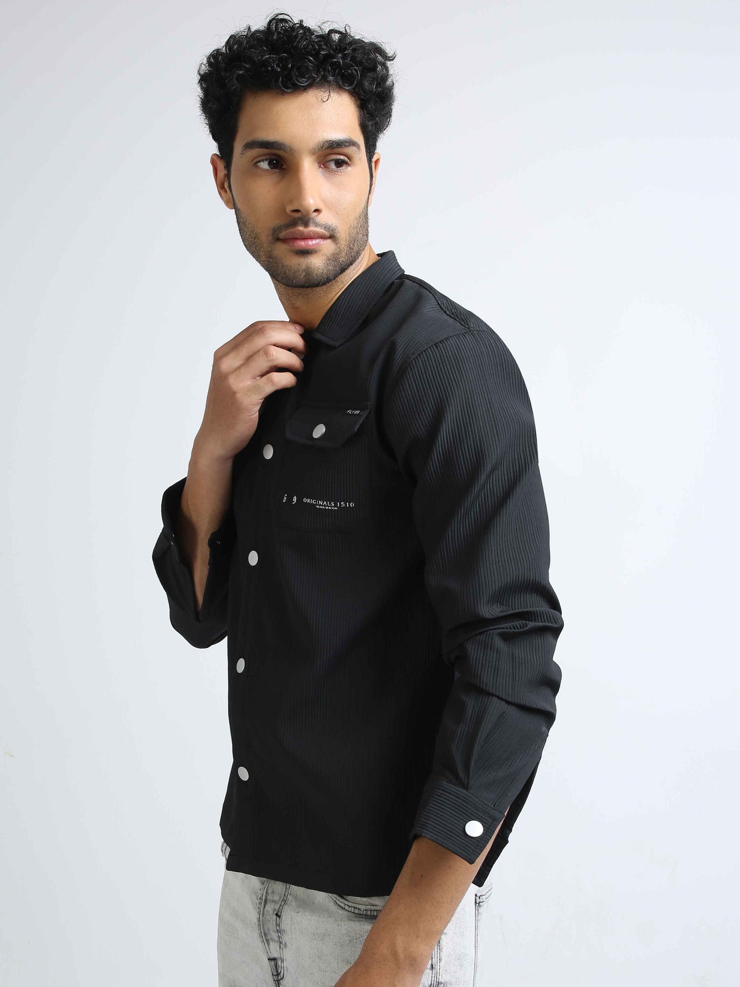 Black Double Pocket Shirt