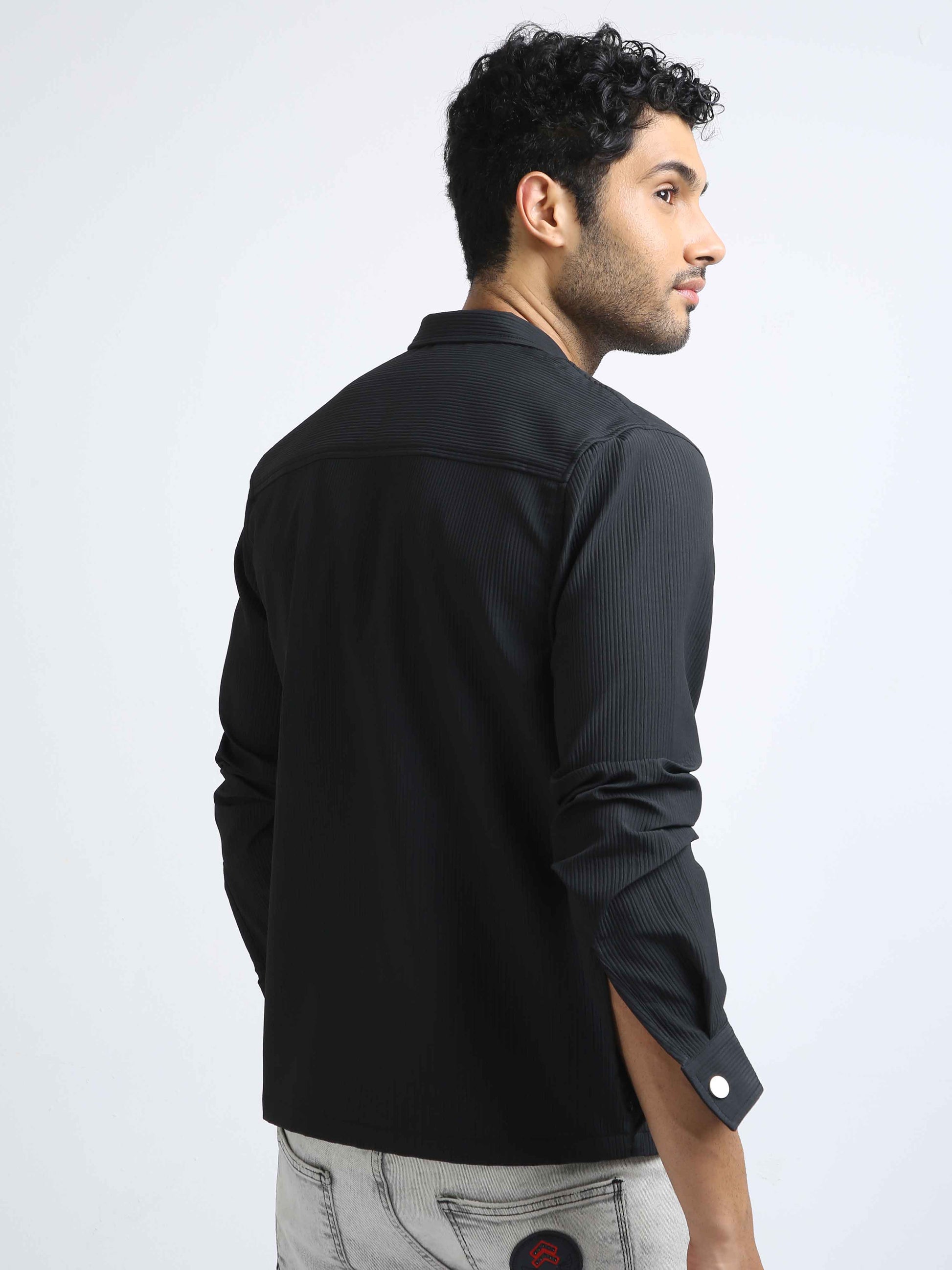 Black Double Pocket Shirt