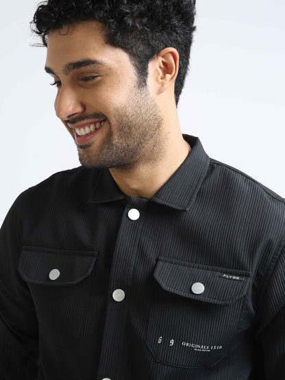 Black Double Pocket Shirt