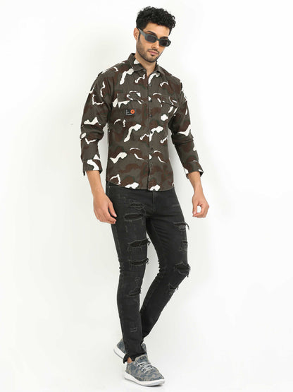 Brown Camouflage Shirt