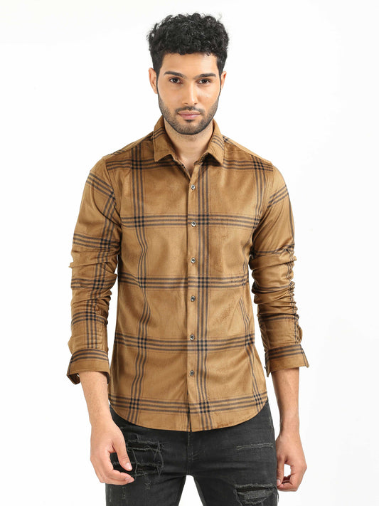 Light Brown Textured Shirt