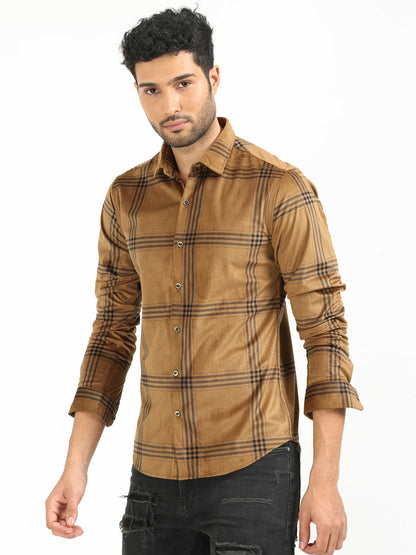 Light Brown Textured Shirt