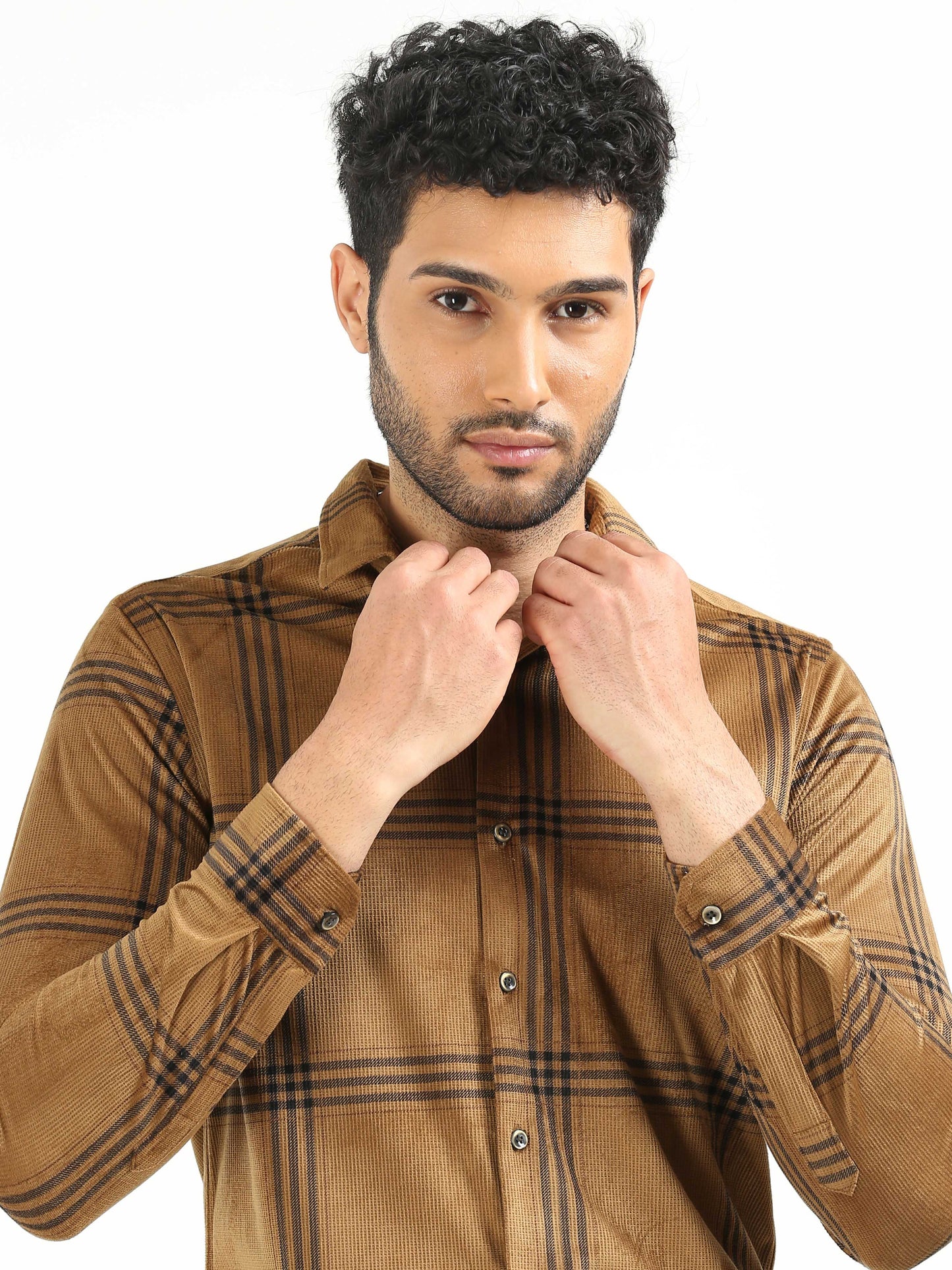 Light Brown Textured Shirt