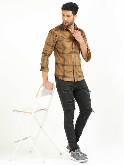 Light Brown Textured Shirt