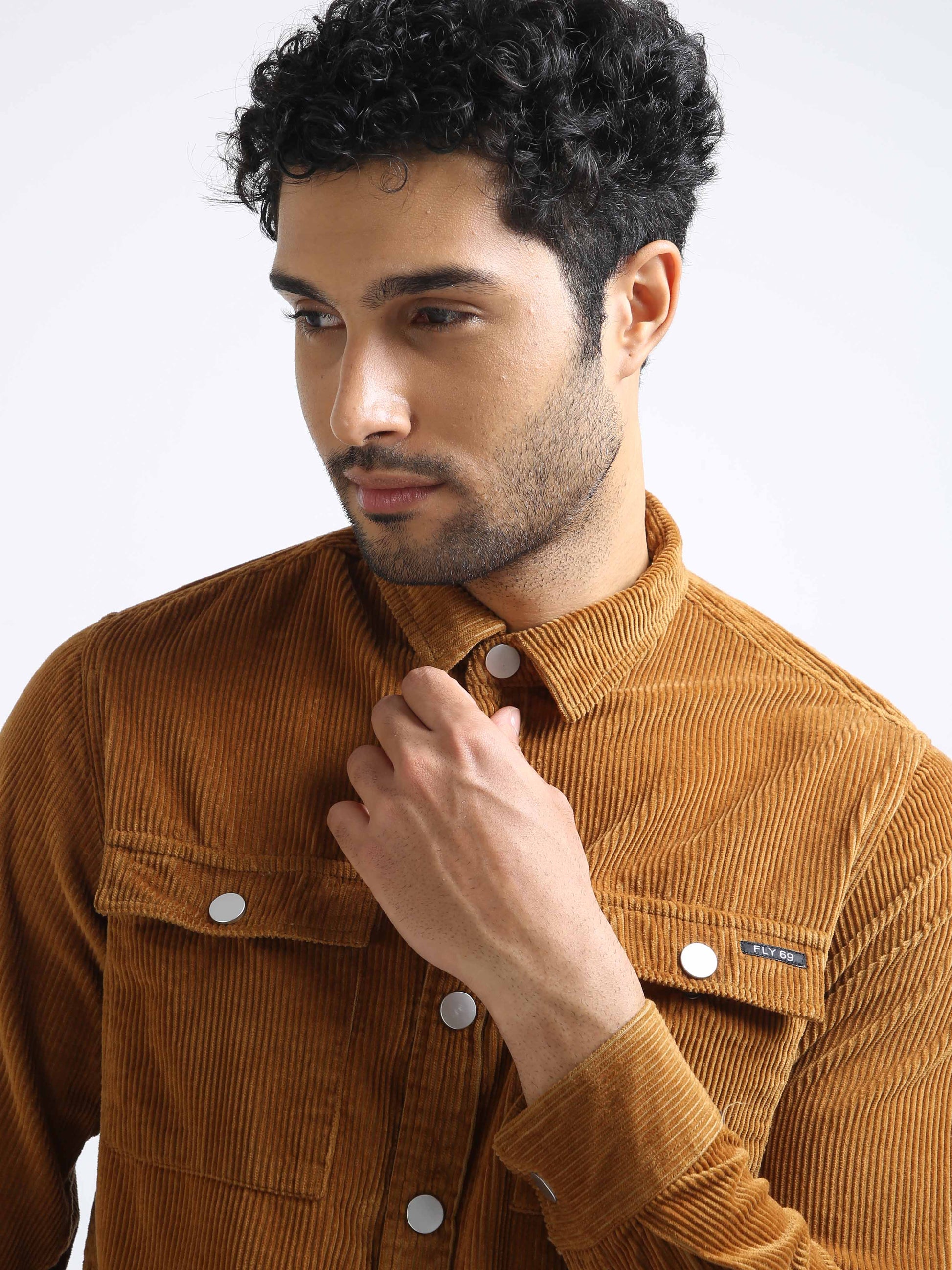 Deep Bronze Corduroy Shirt