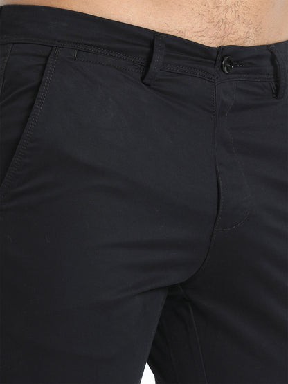 Black Front Coin Pocket Trousers for Men