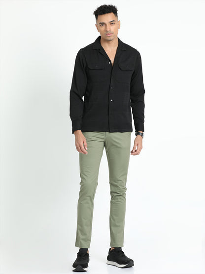 Green Front Coin Pocket Trousers for Men