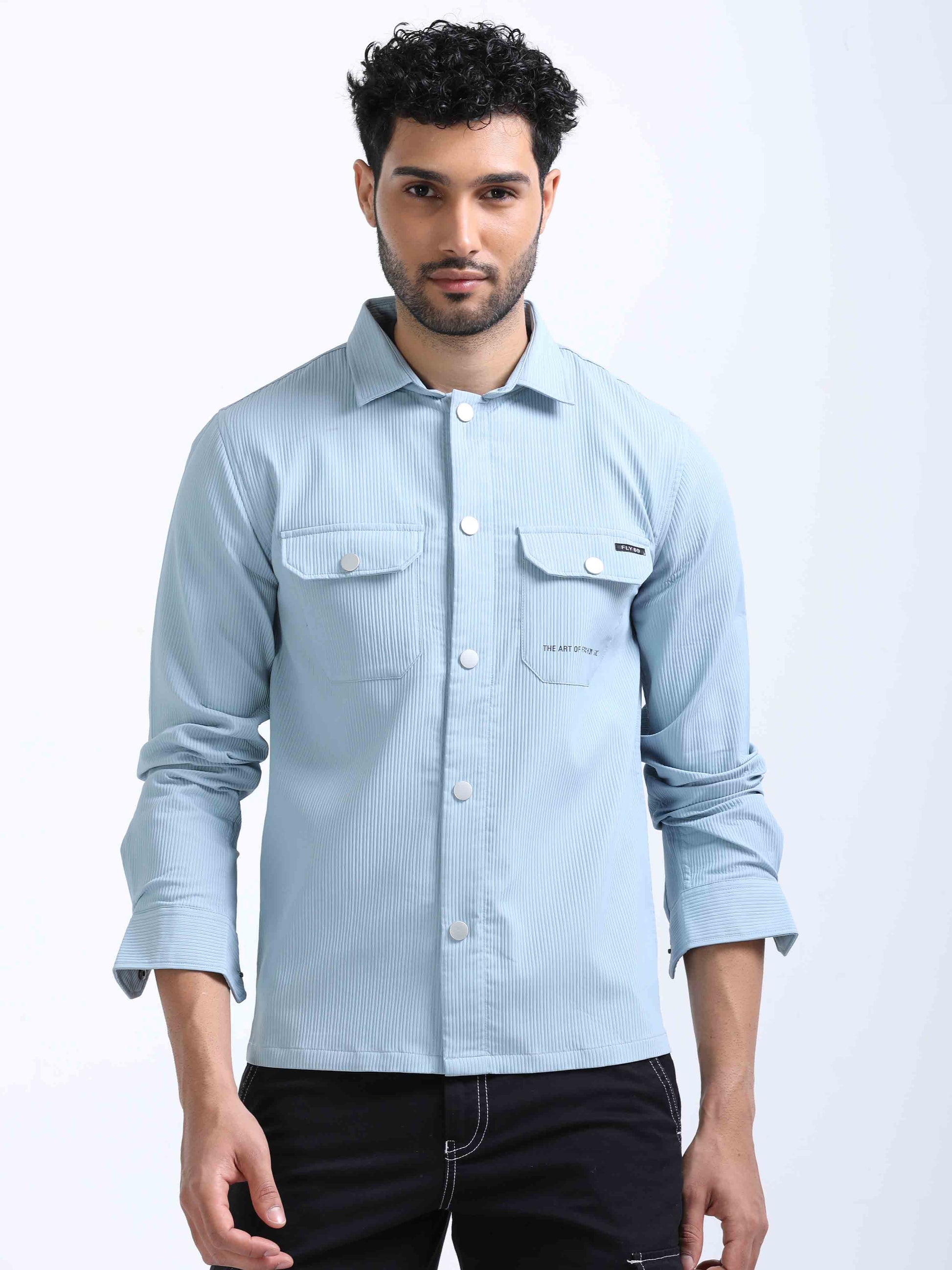 Light Blue Double Pocket Shirt