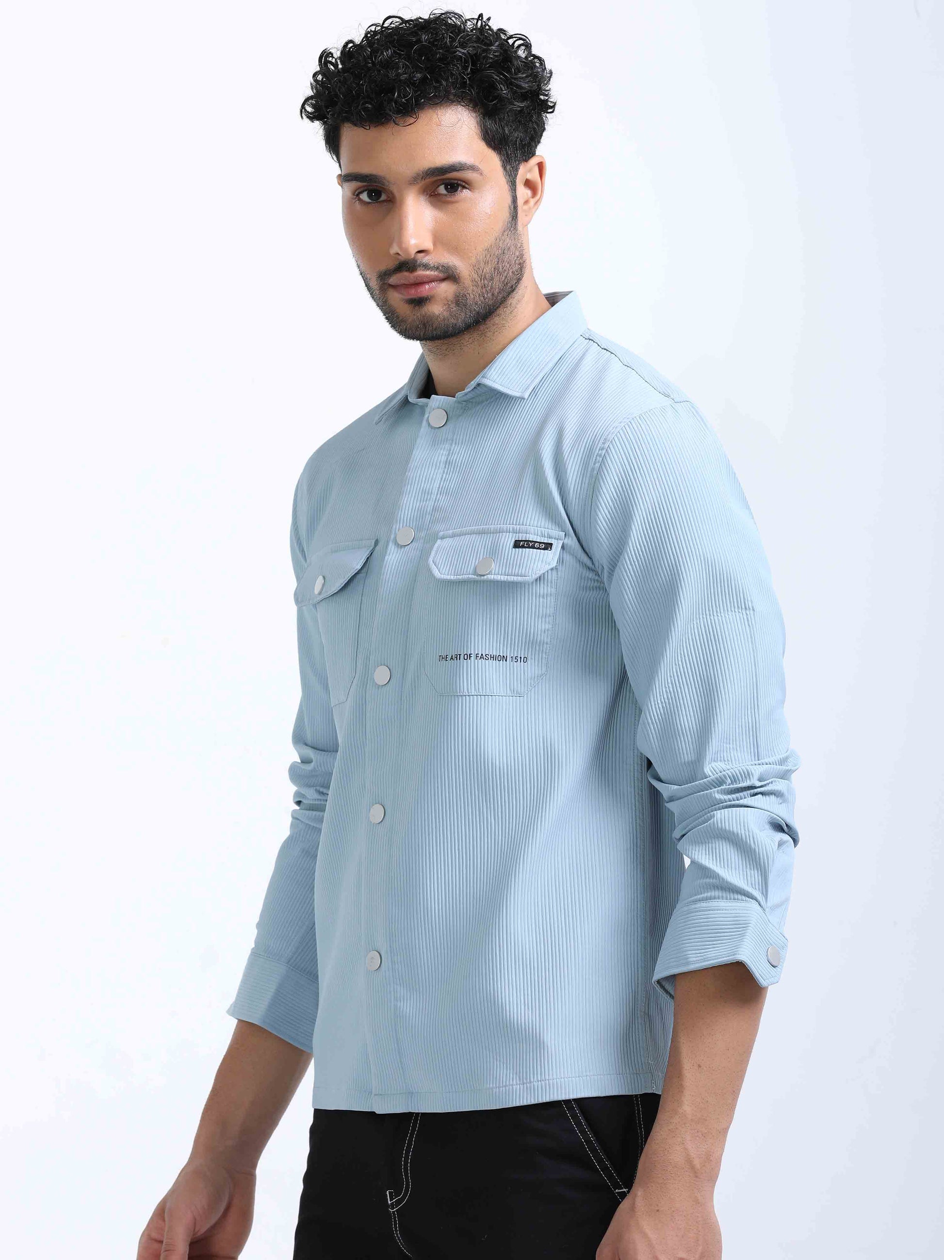 Light Blue Double Pocket Shirt