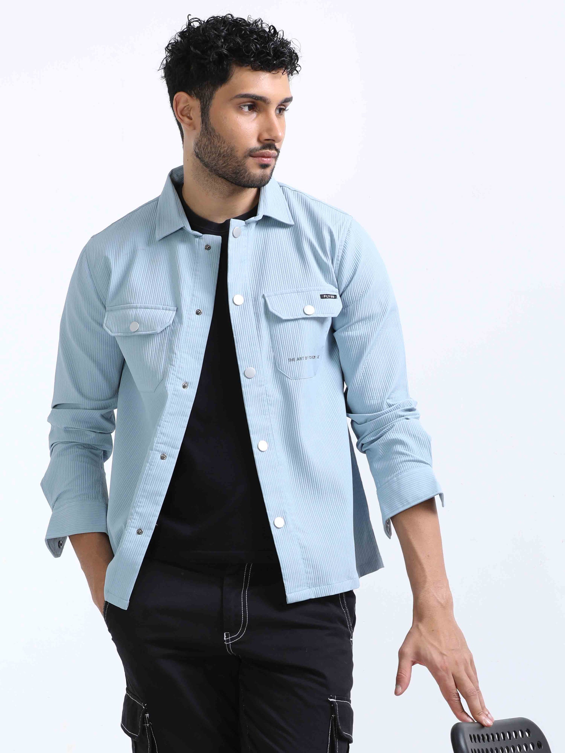 Light Blue Double Pocket Shirt