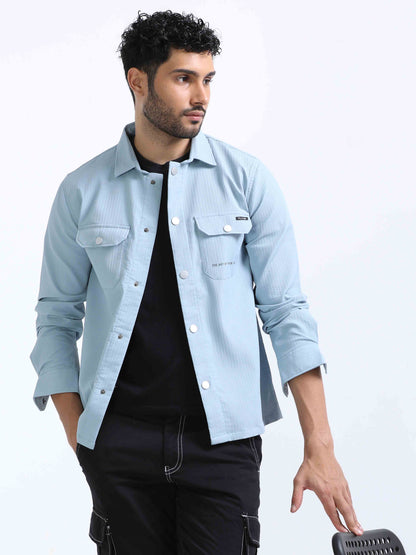 Light Blue Double Pocket Shirt