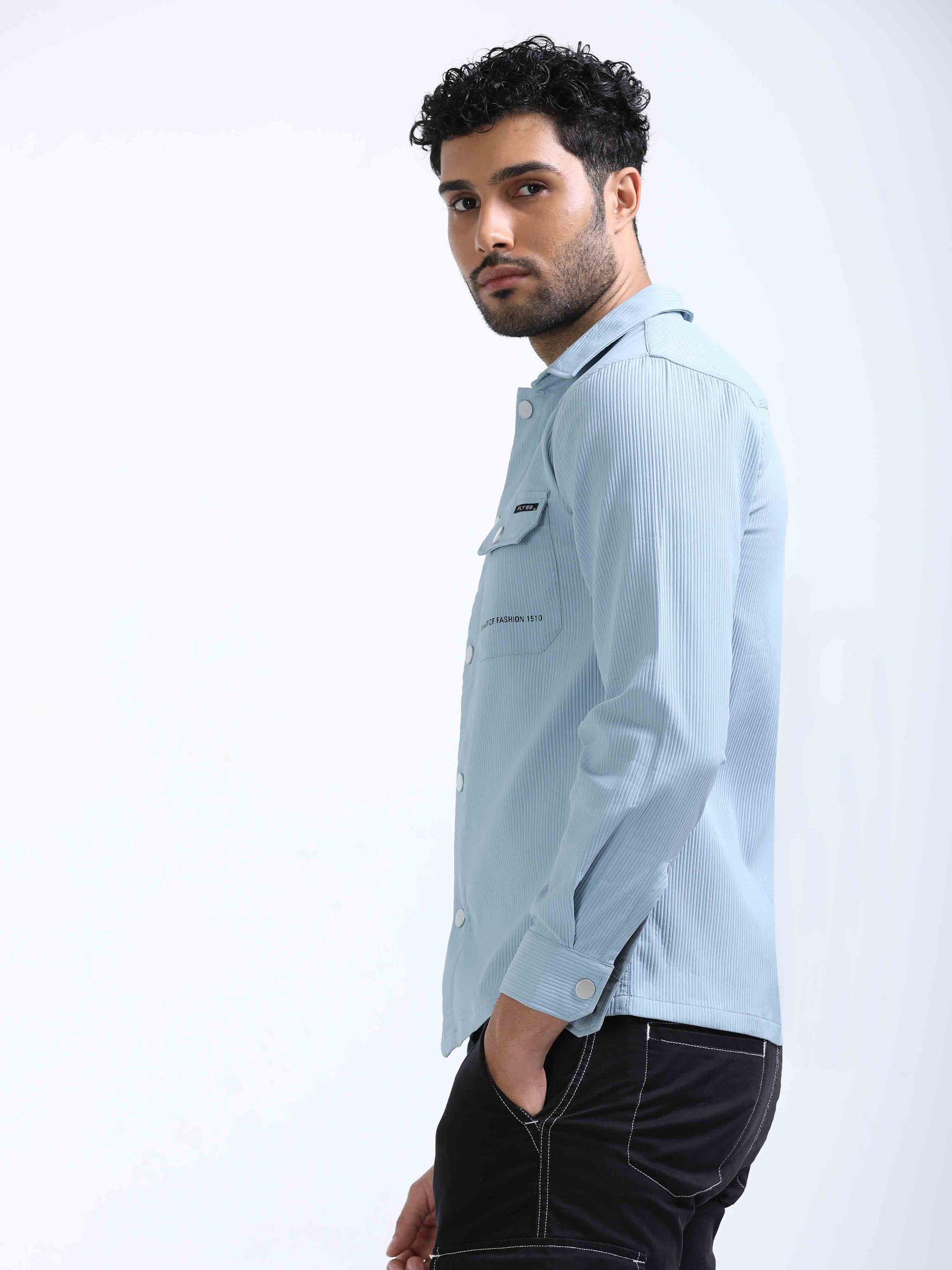 Light Blue Double Pocket Shirt