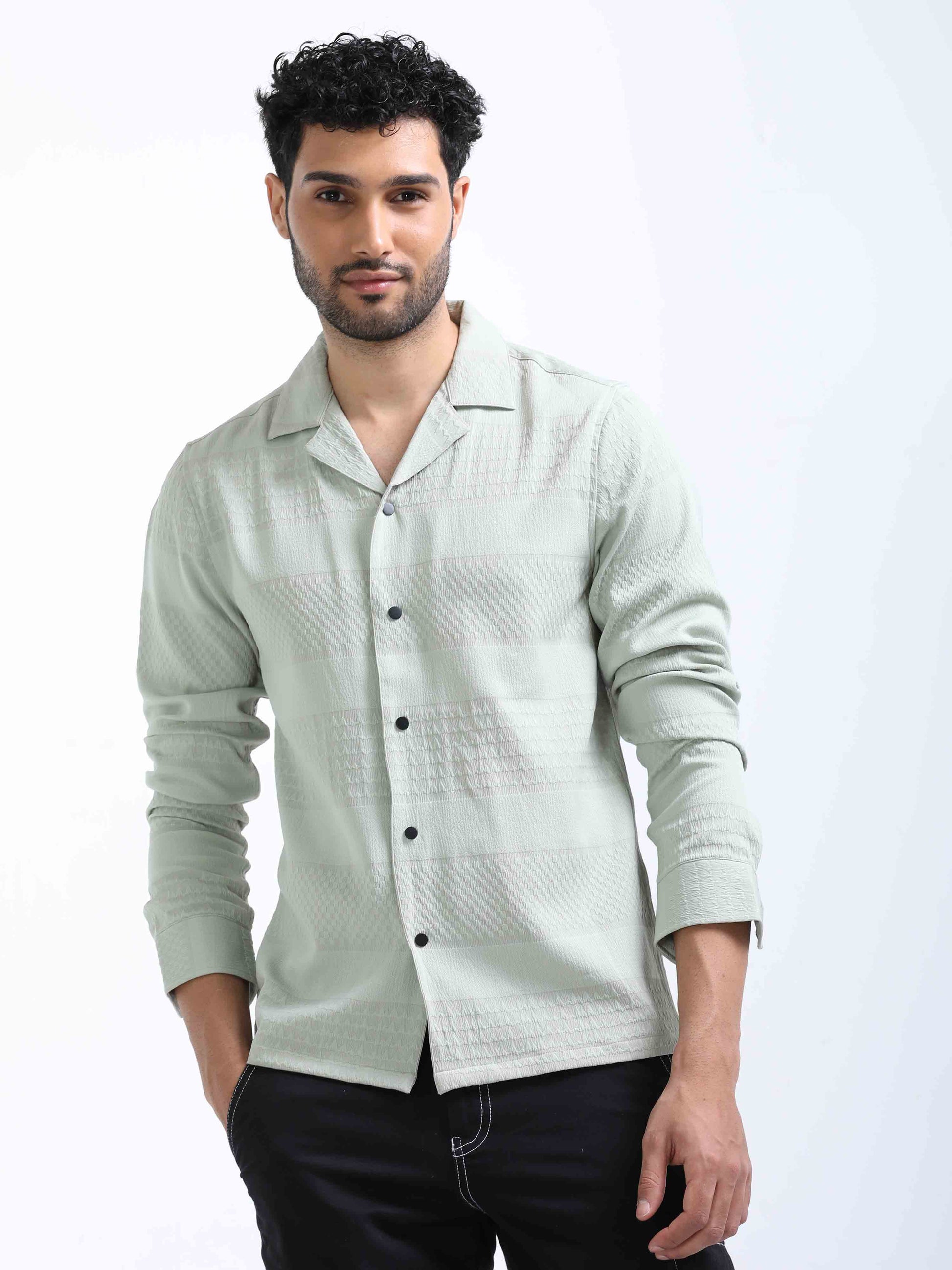 Green Lycra Shirt For Men