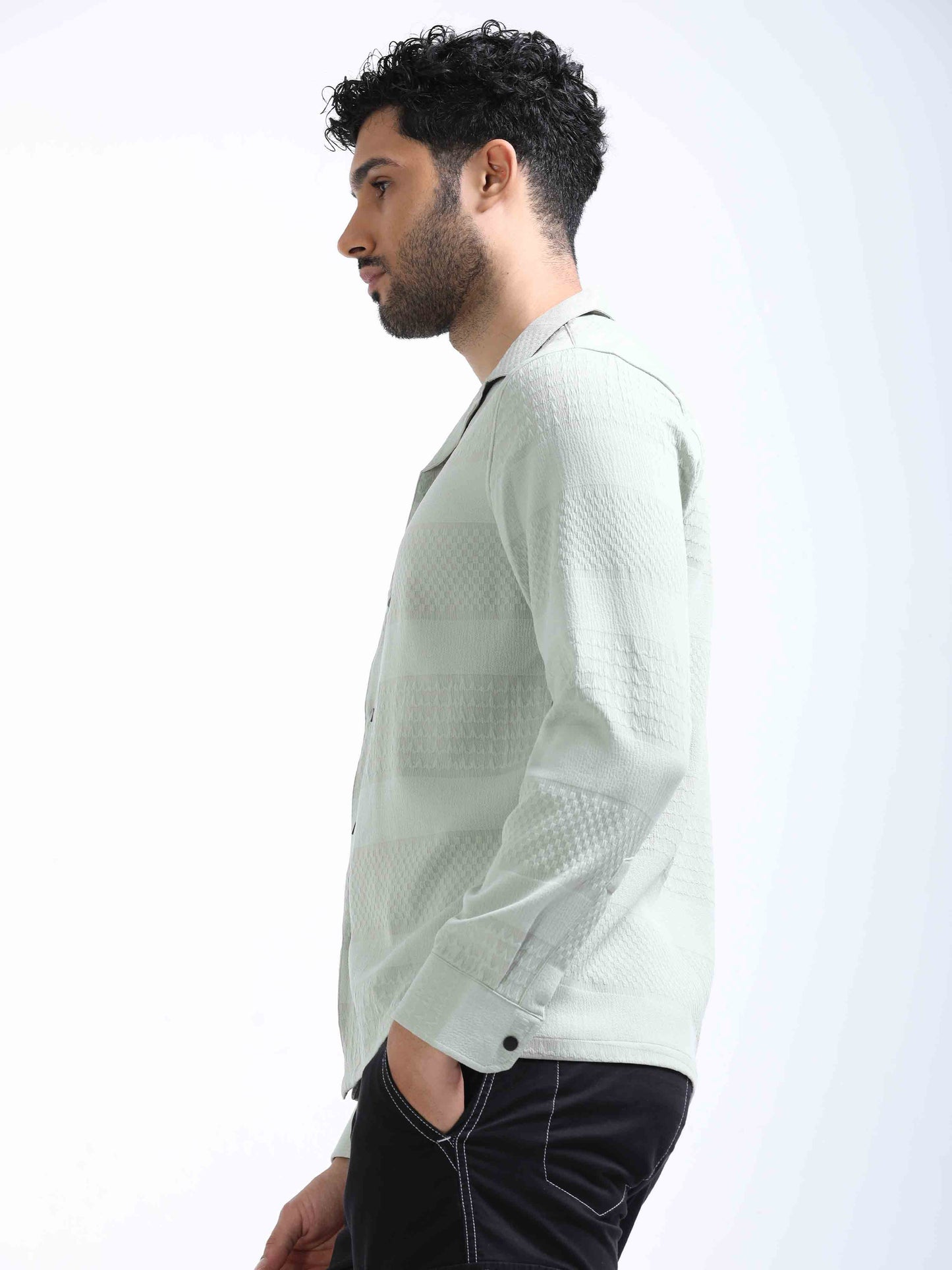 Green Lycra Shirt For Men