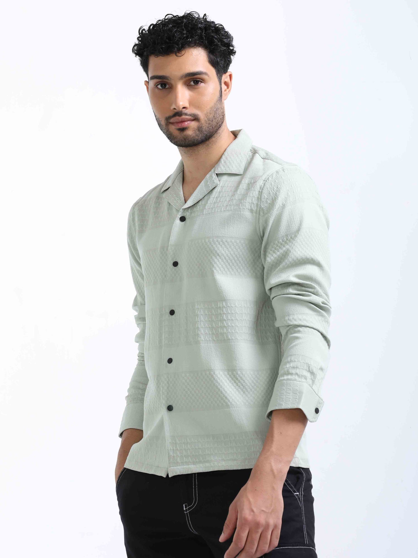 Green Lycra Shirt For Men