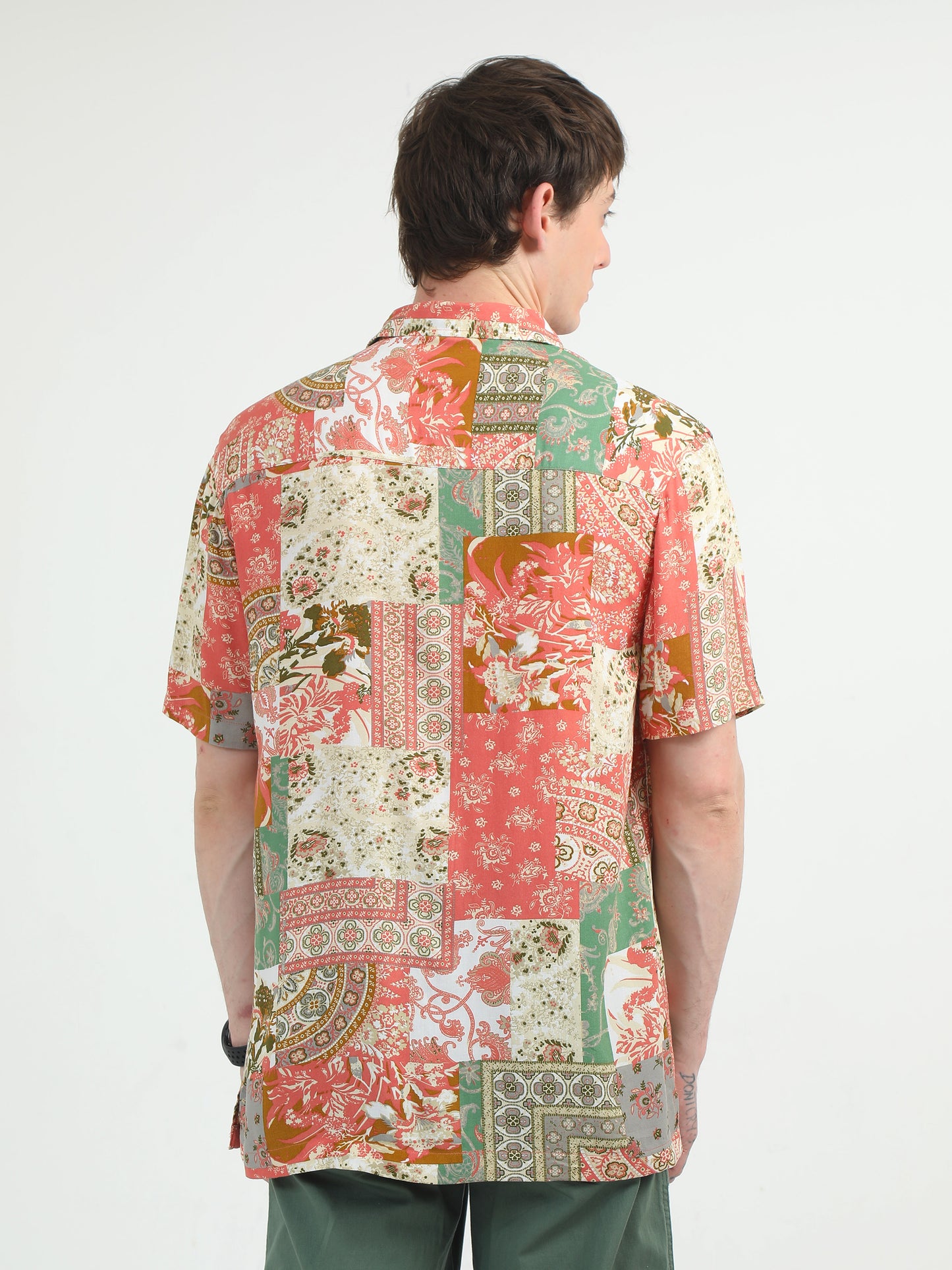 Peach Dodle Design Printed Shirt