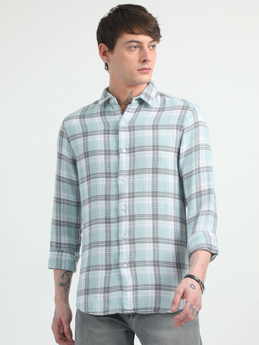 Skyblue Checks Shirt