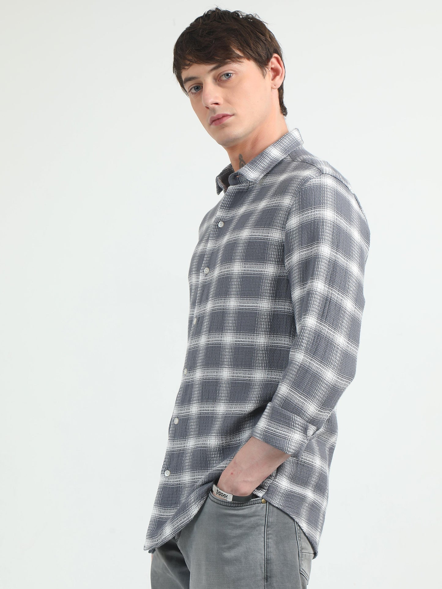 Grey Checks Shirt