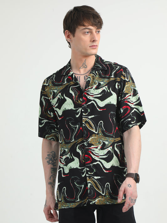 Black Digital Printed Shirt