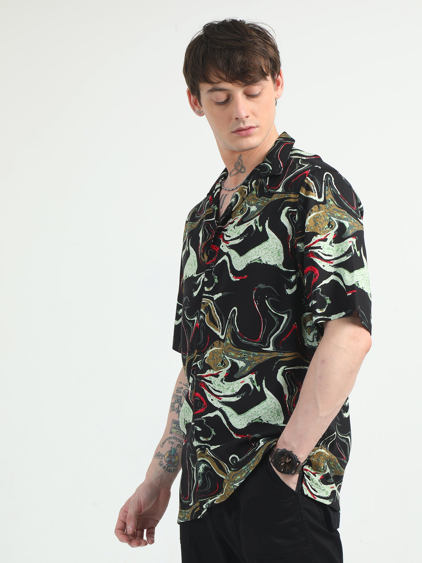 Black Digital Printed Shirt