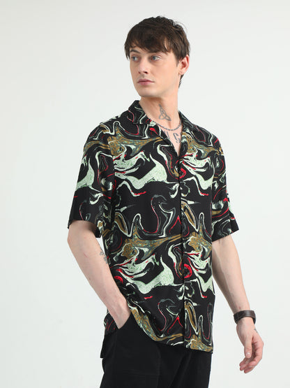 Black Digital Printed Shirt