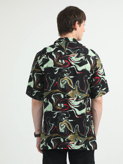 Black Digital Printed Shirt