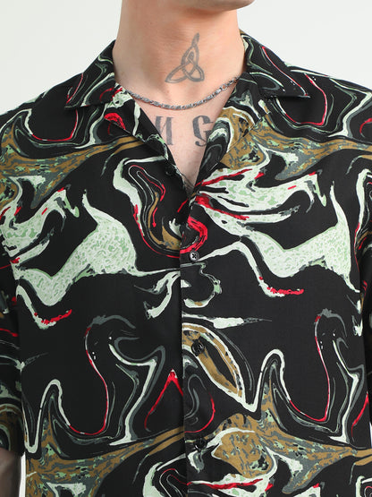 Black Digital Printed Shirt