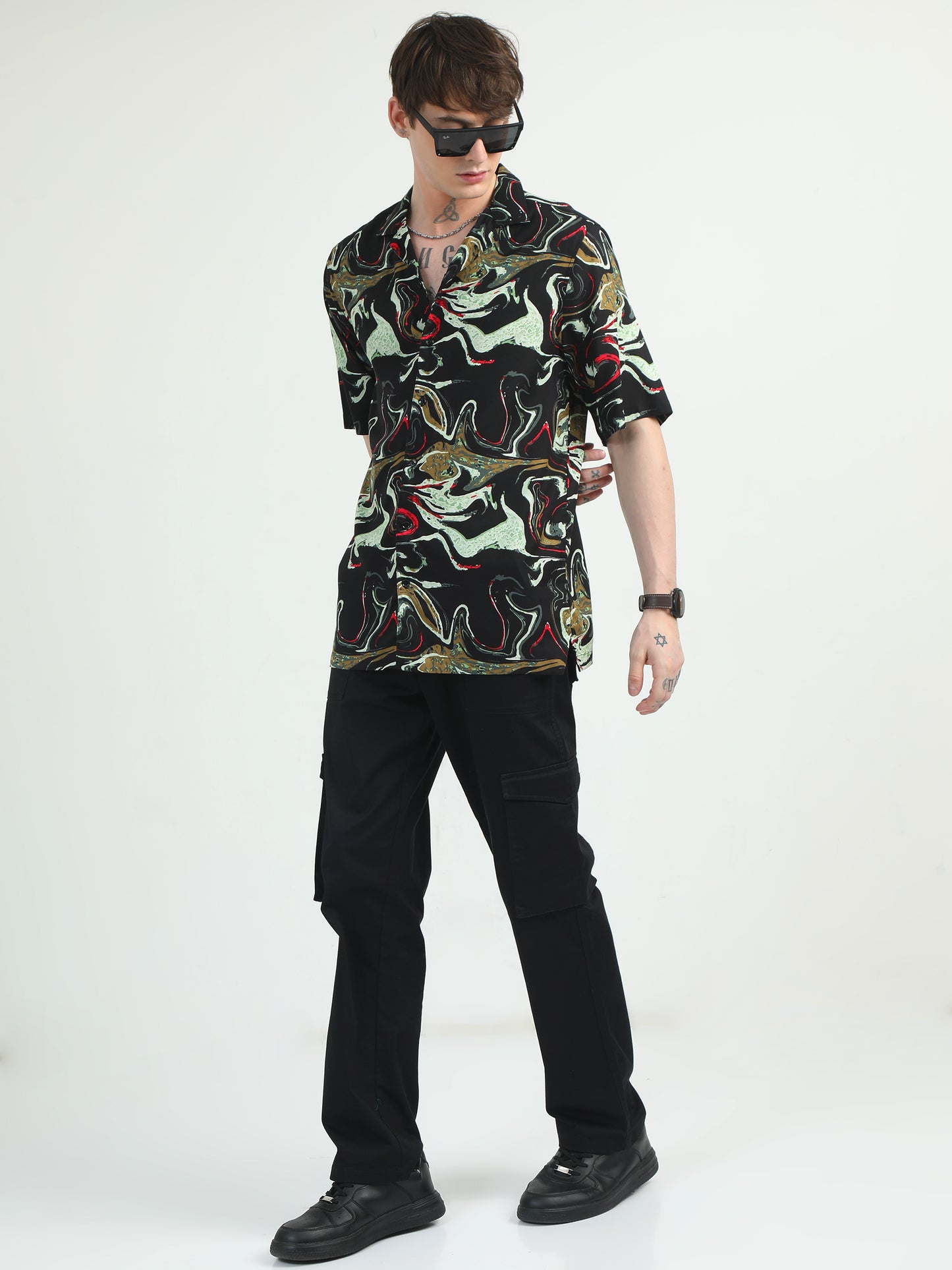 Black Digital Printed Shirt