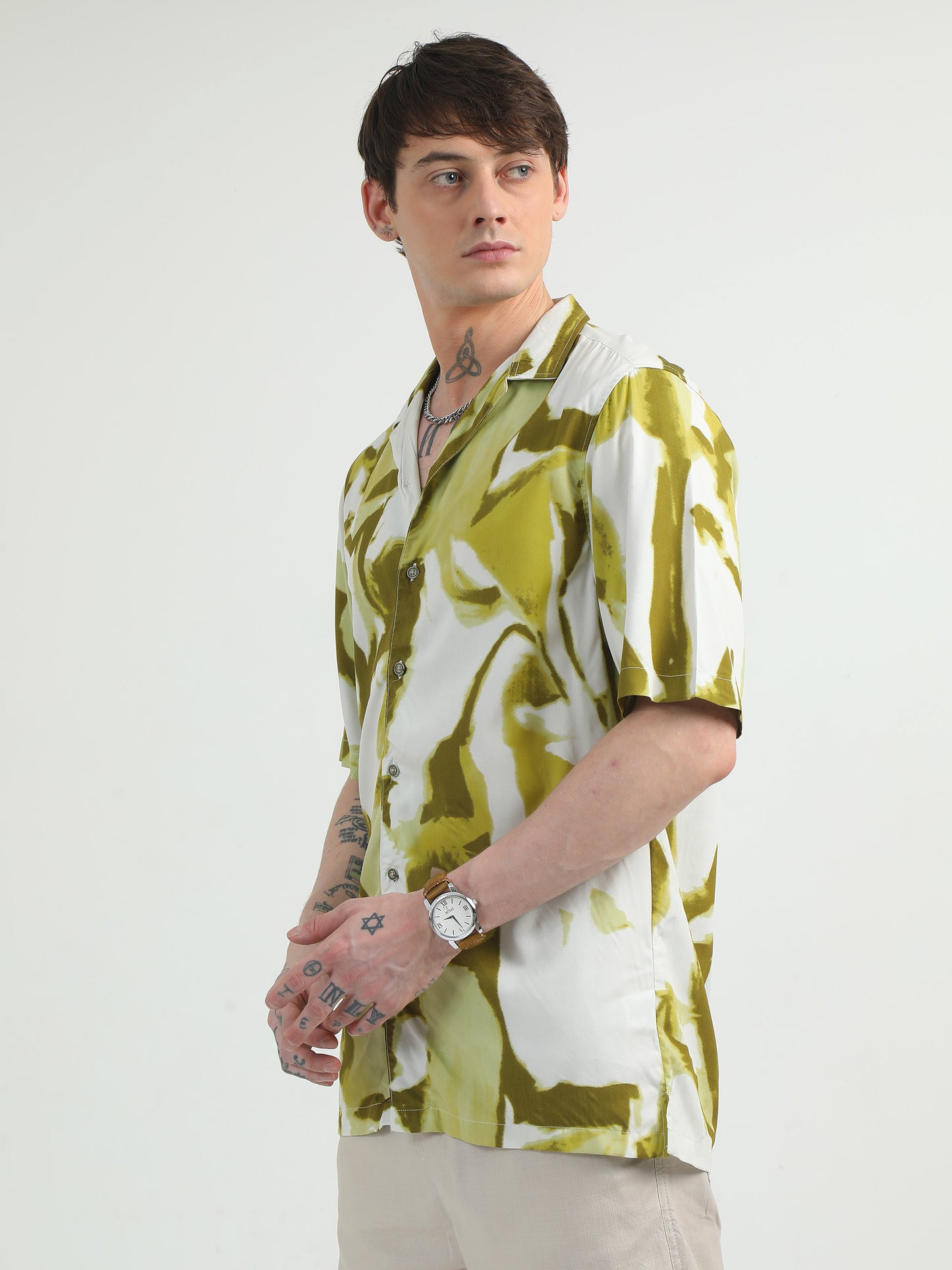 Yellow Splash Printed Shirt