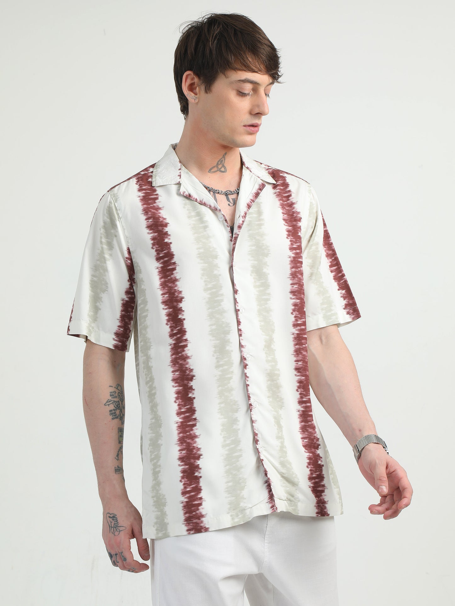 Red Faded Printed Shirt