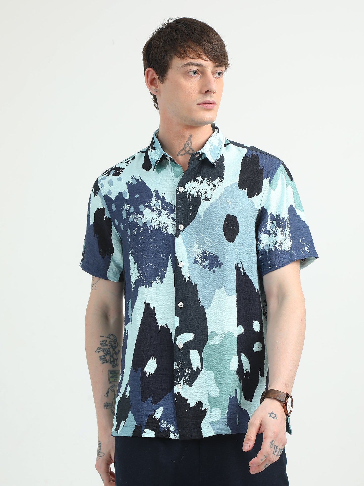 Blue Ambience Printed Shirt