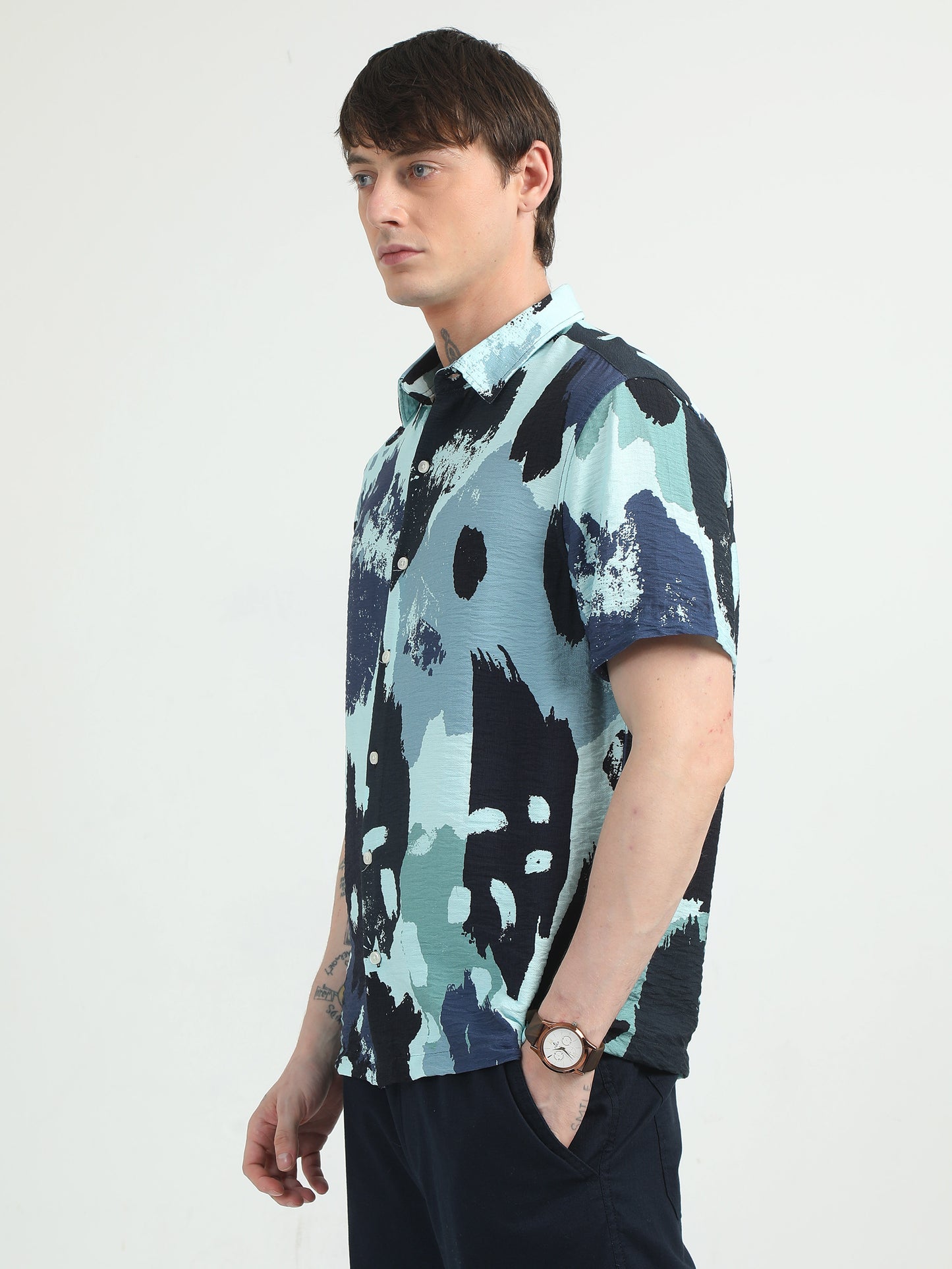 Blue Ambience Printed Shirt